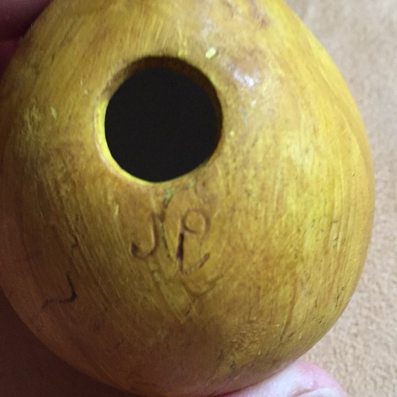 Vintage ceramic pear and lemon signed "JP" or "JQ" - Picture 3 of 4